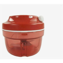 Manual Onion Chopper and Vegetable Cutter, Red Food Slicer for Quick Kitchen Preparation at Home