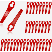 100 Pack Replacement Blades for Grass Trimmers, Durable Plastic Cutting Blades for Lawn Mowers