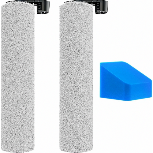 Replacement Roller Brushes for Cordless Wet and Dry Vacuum Cleaner, 2 Brushes and 1 Filter Element