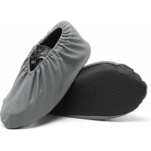 Lot de 3 paires de couvre-chaussures réutilisables, antidérapants et lavables, épais et anti-poussière, gris.