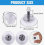 10 Pack Threaded Suction Cups, Reusable Mounts for Parking Discs, 25 mm Diameter, 4 mm Thread, Strong Grip 2