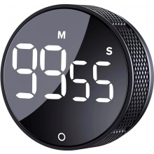 Magnetic LED Kitchen Timer, Digital Countdown and Count-Up Timer for Cooking, Baking, Fitness and Study