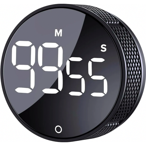 Magnetic LED Kitchen Timer, Digital Countdown and Count-Up Timer for Cooking, Baking, Fitness and Study
