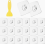 20 Pack Clear Adhesive Hooks with Scraper, Self Adhesive Wall Hooks for Kitchen, Bathroom and Door, 5kg Load Capacity 1