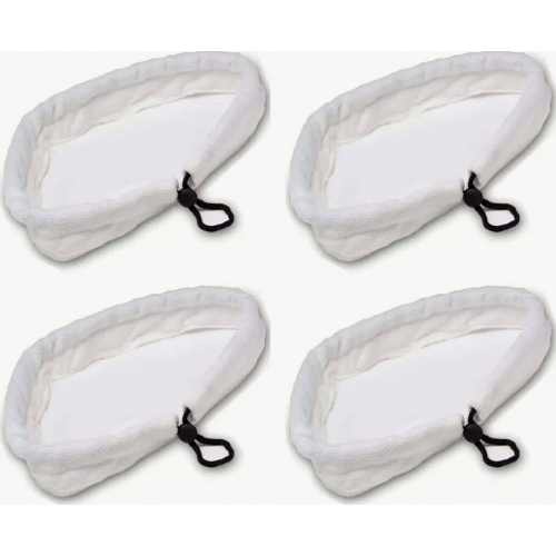 Washable Steam Mop Replacement Pads, 4 Pack, Durable Triangle Cleaning Cloths for Steam Cleaners