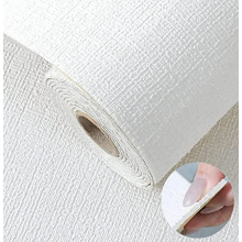 Self Adhesive Linen Texture Wallpaper, Waterproof Peel and Stick Wall Covering for Bedroom, 2 Rolls