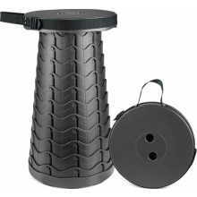 Portable Telescopic Folding Stool, Adjustable Retractable Seat for Camping, Garden, Fishing and Travel, Load 180 kg