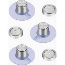 Lot de 3 porte-savons magnétiques à ventouses, en acier inoxydable, sans perçage, pour salle de bain et cuisine.