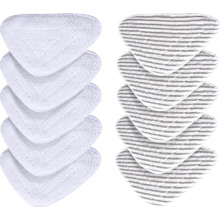 10er-Pack Mikrofaser-Ersatzpads für Dampfreiniger, maschinenwaschbare, wiederverwendbare Bodenreinigungsbezüge