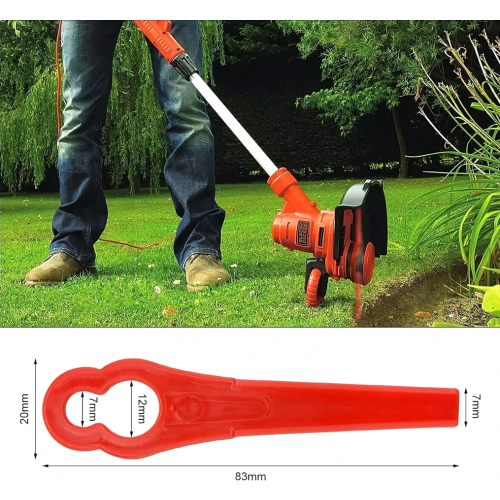 100 Pack Plastic Replacement Blades for Cordless Grass Trimmers, Durable Lawn Edging Cutter Accessories 2