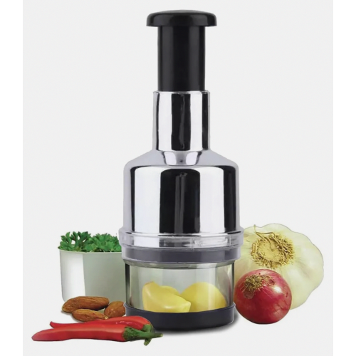 Rotary Blade Food Chopper with Automatic Rotation for Nuts, Onions and Chocolate, Compact Kitchen Design