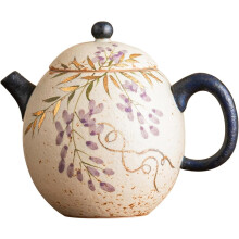 Chinese Style Hand-Drawn Flower Ceramics Teapot, Heat-Proof
