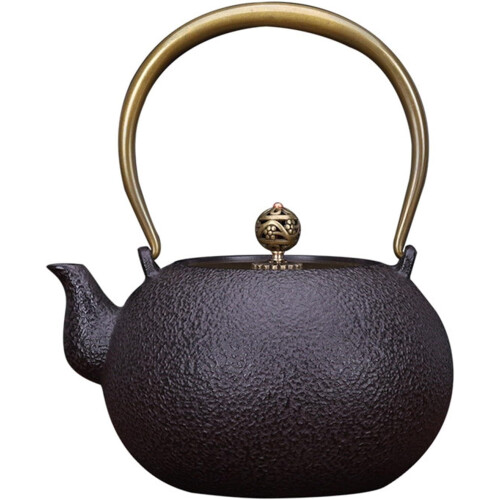 Teaware Cast Iron Teapot, Large Capacity Tea Kettle, 1.2L
