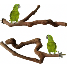 2er-Pack Vogelstangen und Schaukelspielzeug für Papageien, Kanarienvögel und Käfigvögel, Käfigzubehör aus Naturholz