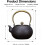 Teaware Cast Iron Teapot, Large Capacity Tea Kettle, 1.2L 7