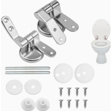 WC-Sitzscharniere als Ersatz, Zinklegierung, Soft-Close-Scharniere, 5er-Pack, passend für die meisten WC-Sitze