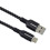 Cable USB - PREMIUMCORD - USB-A a USB-C 2 m - Trenzado - Resistente a torsiones - Negro 1