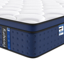 Resspry King Size Mattress, 12Inch Hybrid Mattress for Pressure Relief, Breathable Foam with Individually Pocket Spring, Medium Firm King Bed, Navyx