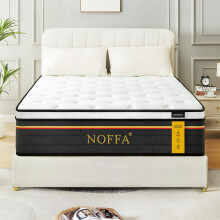 NOFFA 4FT6 Orthopedic Double Mattress | 12" Double-Size Hybrid Mattresses | 7 Zone Orthopedic Mattresses Include Memory Foam & Pocket