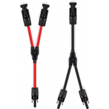 mm² Solarkabel-Y-Verbinder, 1 Paar 1Y2 10 AWG Y-Stecker für Photovoltaikanlagen, rot und schwarz