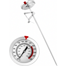 Bak- en grillthermometer van 304 roestvrij staal, 290 C en 550 F, 23 cm sonde, vleesthermometer met directe aflezing