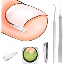 60-teiliges Set zur Korrektur eingewachsener Zehennägel mit Pflastern, Nagelknipser, Nagelzange und Pinzette für die Pediküre