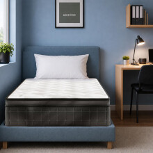 ELEMUSE Firm Mattress Single 10.6 inch, 3FT Memory Foam Pocket Sprung Mattress Single Bed, with OEKO-TEX Certified(90x190x27cm)