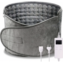 Cinturón térmico eléctrico para abdomen y espalda, 6 niveles de calor, apagado automático, correa ajustable.