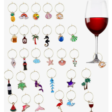 30 identificadores de copas de vino con bolsa de almacenamiento, marcadores de bebidas reutilizables para fiestas, cócteles y bodas.