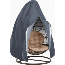 Funda para silla colgante de exterior con soporte para muebles de jardín, impermeable, protección UV, tejido Oxford 190D, gris, 115 x 1