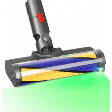 Cepillo de rodillo suave con luces LED, accesorio de aspiradora eléctrica para la limpieza de suelos duros.