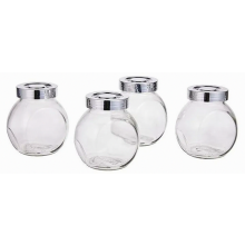 Juego de 4 tarros de especias, tarros de cristal de 180 ml con tapa, aptos para lavavajillas, ideales para hierbas y condimentos.