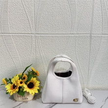 (White) Presbyopic print solid color, lightweight daily handbag