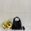 (Black) Presbyopic print solid color, lightweight daily handbag 1