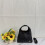(Black flower) Presbyopic print solid color, lightweight daily handbag 1