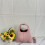 (Pink) Presbyopic print solid color, lightweight daily handbag 1