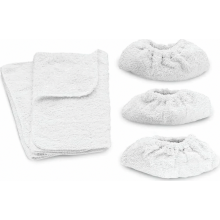 Juego de paños de algodón para limpiar boquillas de suelo y de mano, 2 paños para suelo y 3 fundas para boquillas de mano.