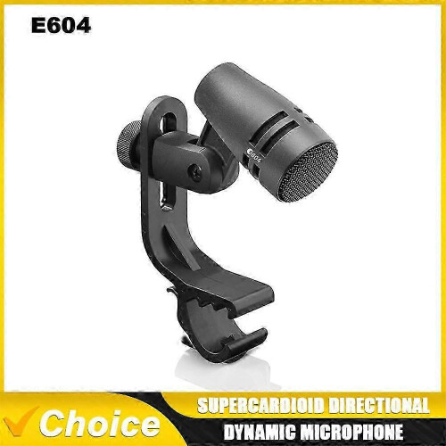 Microphone dynamique filaire E604, série Tom Snare Evolution, microphone cardioïde pour batterie avec bras articulé.