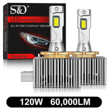 120W 60000lm D4S LED Canbus koplampen HID D1R D2R D3R D4R D5R D8R lamp 130W autoverlichting 6500K 12V 24V