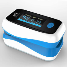 Vingertoppulsoximeter met plethysmografie en perfusie-index, draagbare bloedzuurstofsaturatiemonitor voor hartslag en SpO2-niveau, O