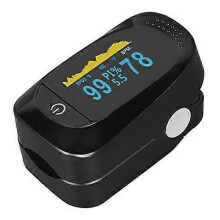 Professionel fingerspidspulsoximeter, pulsmåler, blodiltmåler, iltmåler til sport med snor