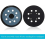 2 Pack 125 mm 8-Hole Replacement Random Orbital Sanding Pads, Blue for Sanding and Buffing 5