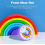 Visual Timer for Children, 60-Minute Countdown for Classroom, Office and Kitchen, Silent Desk Timer, Purple Rainbow 2