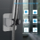 No Drill Shower Head Holder, Wall Mounted Handheld Shower Bracket, 45 Degree Adjustable, Bathroom 4