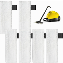 6 Pack Replacement Microfibre Floor Cloths for Steam Cleaners, Washable Cleaning Pads for Floors