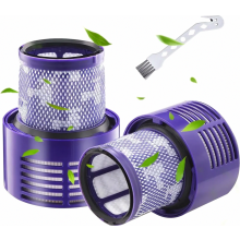 2 Pack Washable Replacement Vacuum Filters with Cleaning Brush, Compatible with V10 Series Vacuum Cleaners
