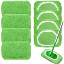 8 Reusable Floor Mop Cloths, 25.4 x 11.5 cm, Dry and Wet Cleaning Pads for Hard Floors and Home Use
