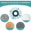 4 Pack Replacement Mop Heads, Microfibre Disc Refills for Spin Mops, Deep Cleaning Floor Care 3