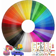 3D Pen Filament Refills, 20 Vibrant Colours, High Precision Diameter, Clog Resistant, Smooth Drawing