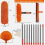 Telescopic Duster with Microfibre Head, Window Squeegee and Scrubber, Extendable to 4.9 m for Ceilings 2